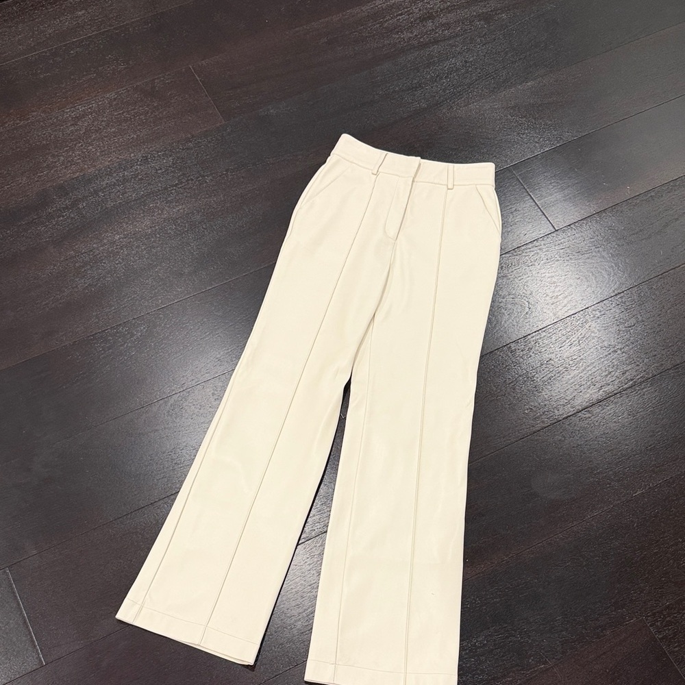 Meshki Cream warm leather pant